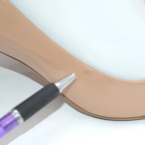 Coach Black Tan Beige Minimalist Cap Toe Spectator Patent Leather Heels Pumps 7 - Picture 9 of 14